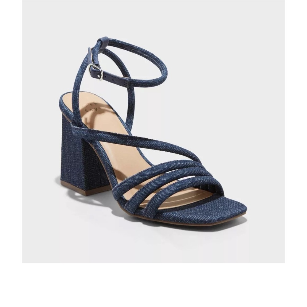 Katana Heels - A New Day Blue Denim NWT